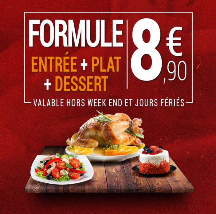 Formule à 8,90 - manger bon et pas cher à mazamet et aussillon